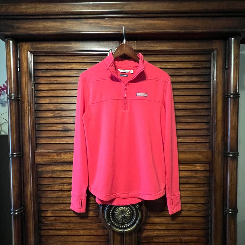 Vineyard Vines Women's Coral Pink Relaxed Dream Cloth Shep Shirt Size Medium